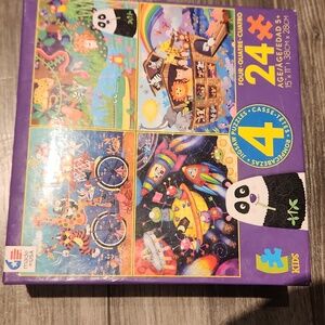 NIB Ceaco Kids 4 Jigsaw Puzzles 15" x 11" for ages 5+